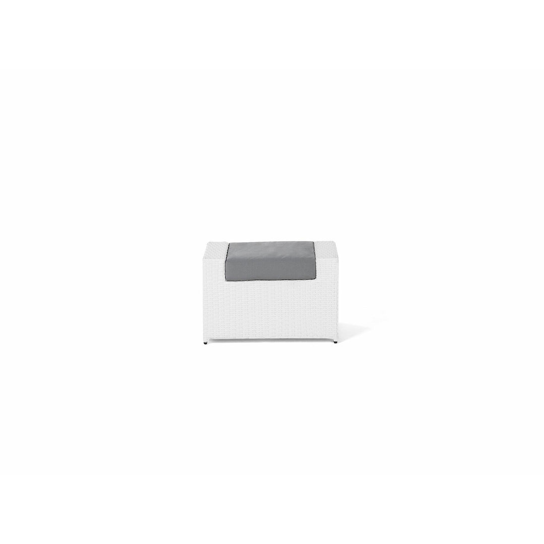 Roma 6 Seater PE Rattan Garden Sofa Set White