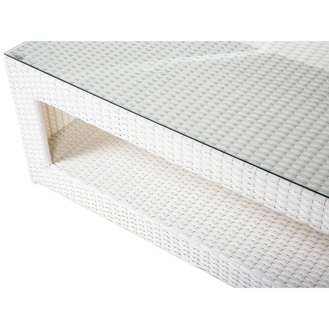 Roma 6 Seater PE Rattan Garden Sofa Set White