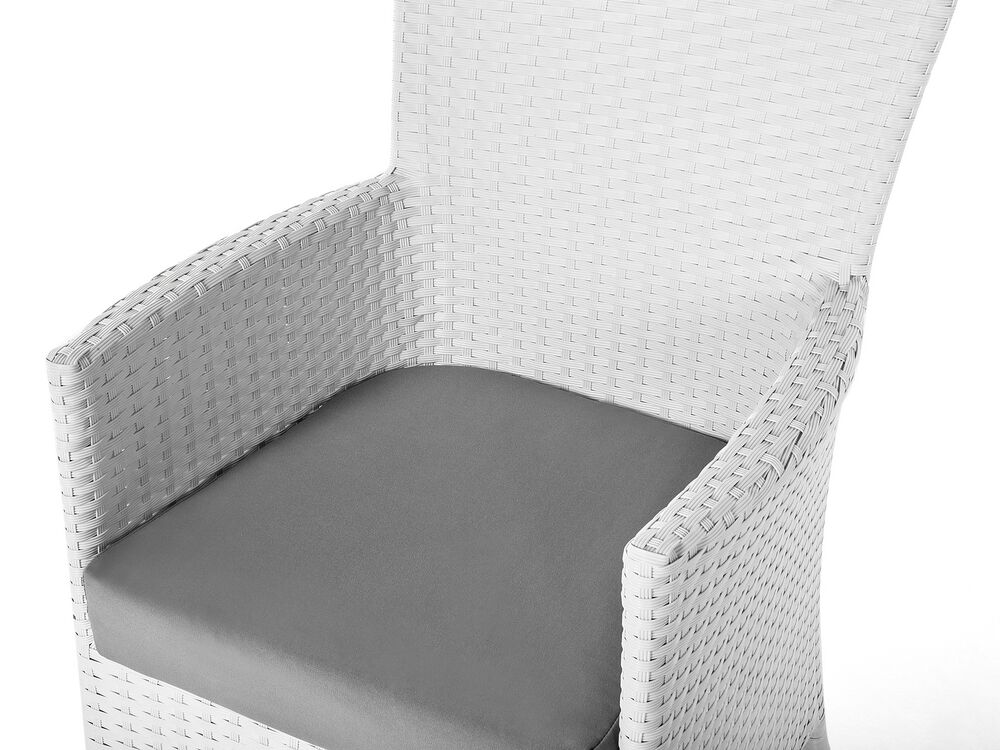 Italy 8 Seater PE Rattan Garden Dining Set White