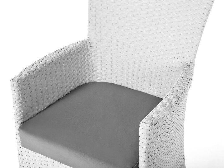 Italy 8 Seater PE Rattan Garden Dining Set White