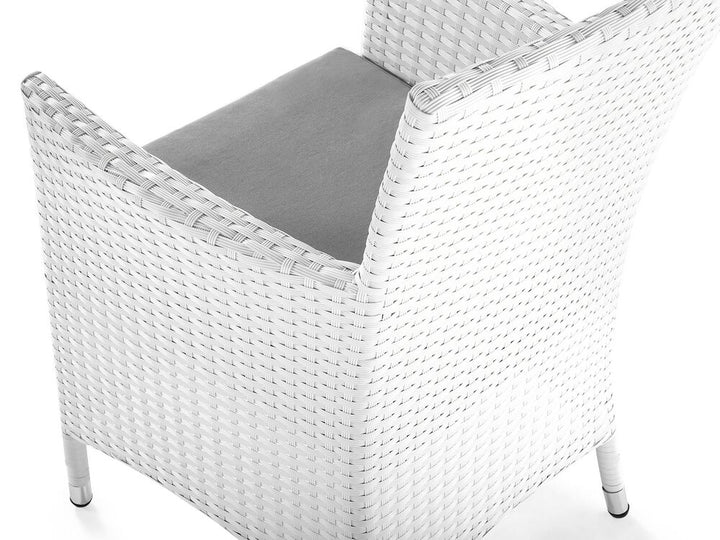 Italy 8 Seater PE Rattan Garden Dining Set White