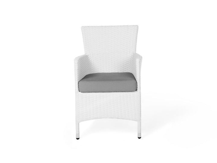 Italy 8 Seater PE Rattan Garden Dining Set White