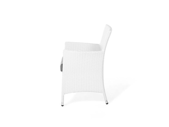 Italy 8 Seater PE Rattan Garden Dining Set White