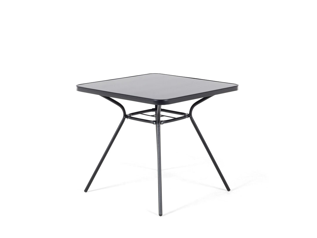 Jeneva 4 Seater Metal Garden Dining Set Black