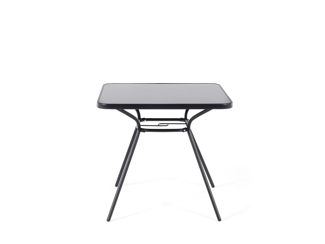 Jeneva 4 Seater Metal Garden Dining Set Black