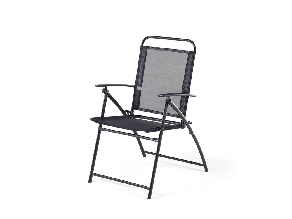 Jeneva 4 Seater Metal Garden Dining Set Black