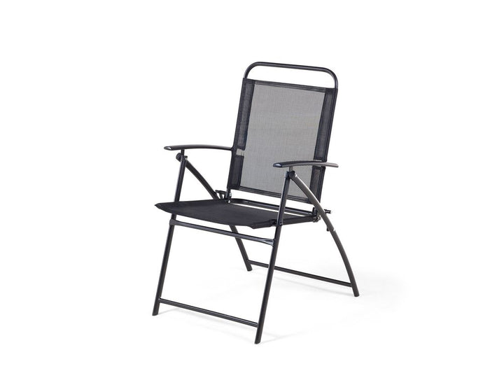 Jeneva 4 Seater Metal Garden Dining Set Black