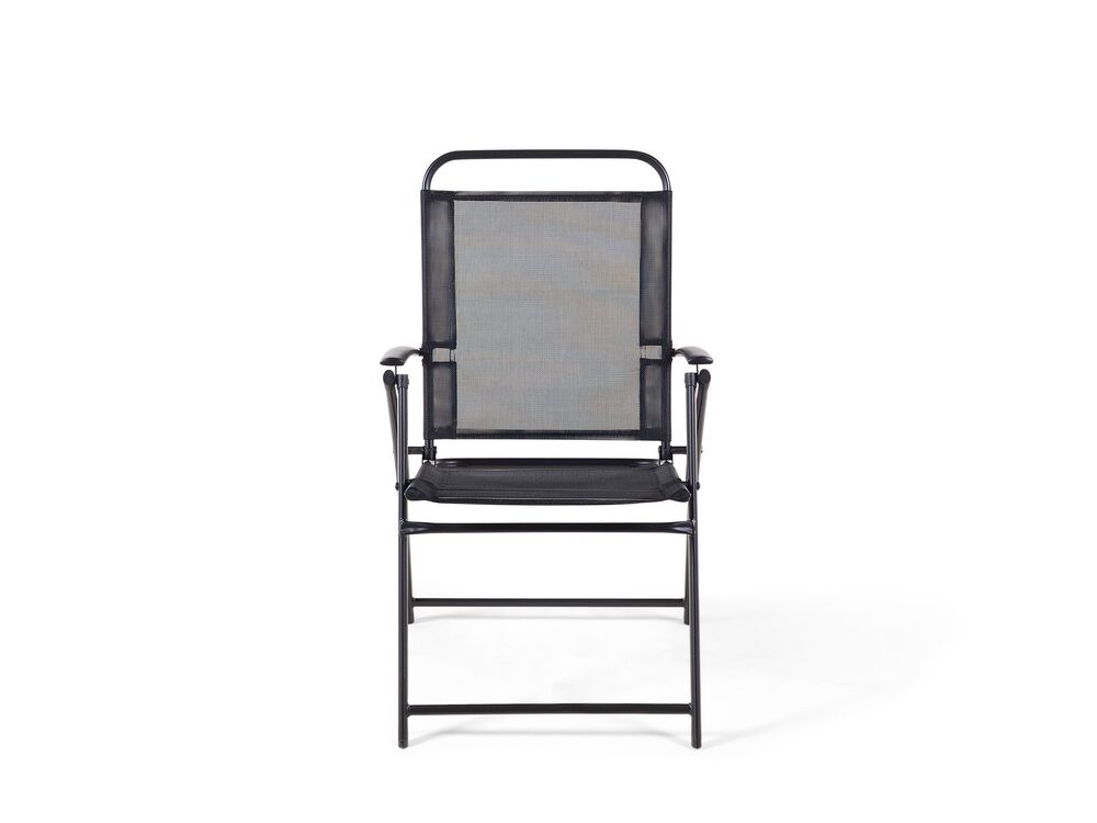 Jeneva 4 Seater Metal Garden Dining Set Black