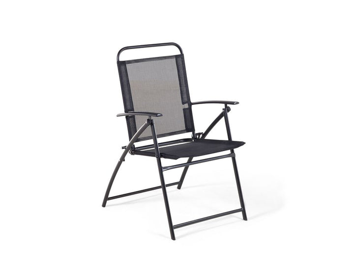 Jeneva 4 Seater Metal Garden Dining Set Black