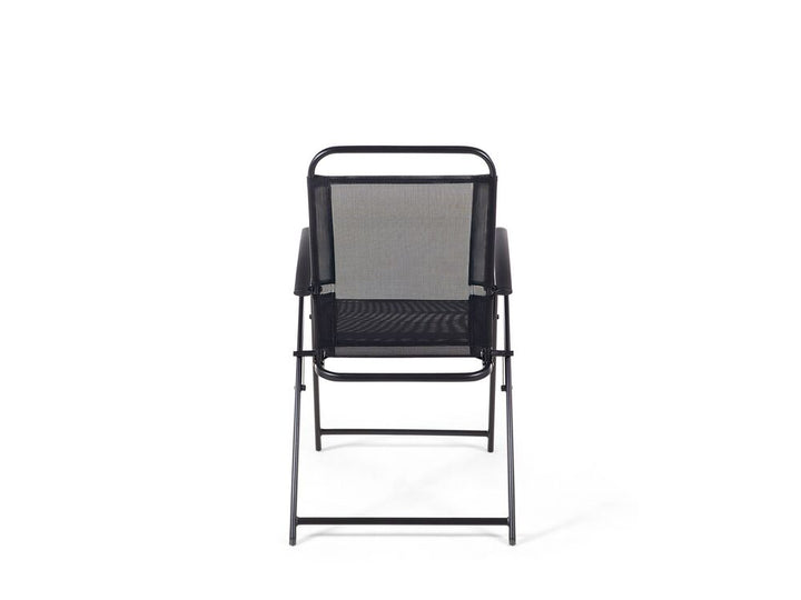 Jeneva 4 Seater Metal Garden Dining Set Black