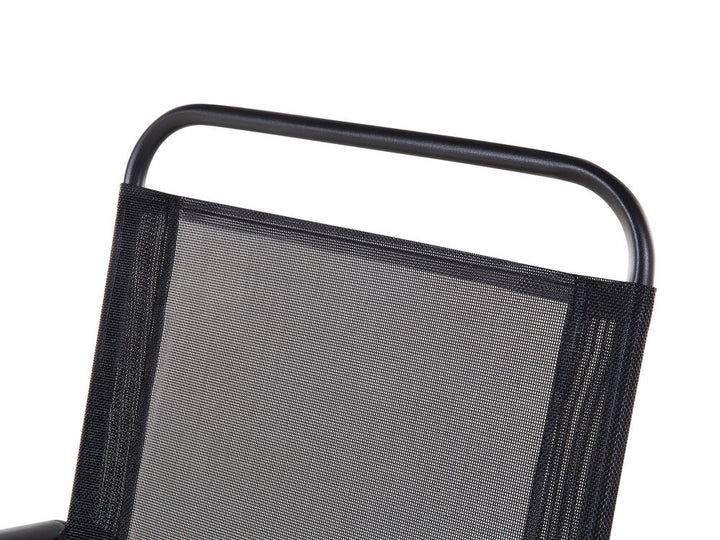Jeneva 4 Seater Metal Garden Dining Set Black