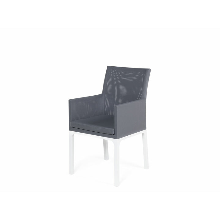 Bacoli 6 Seater Metal Garden Dining Set Grey