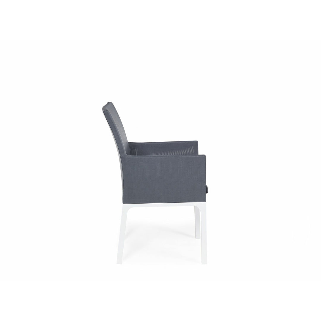 Bacoli 6 Seater Metal Garden Dining Set Grey