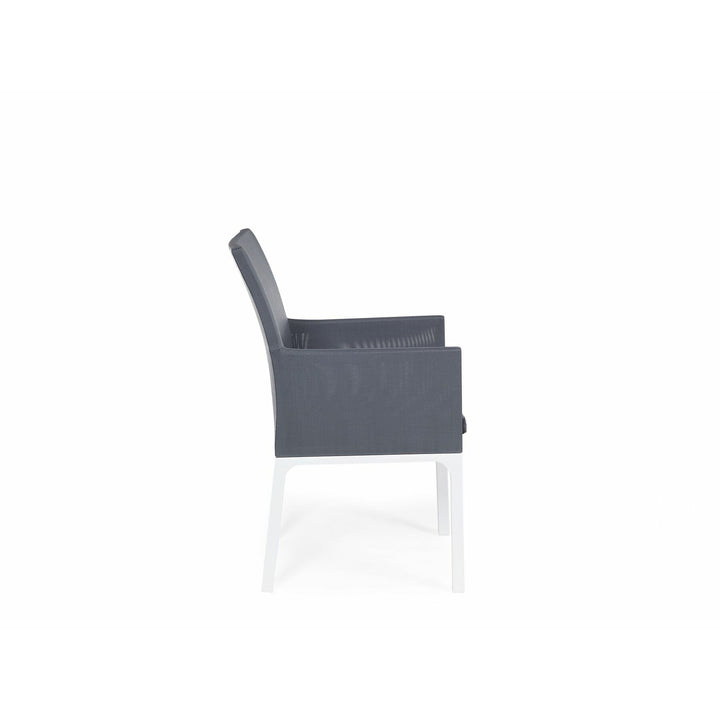 Bacoli 6 Seater Metal Garden Dining Set Grey
