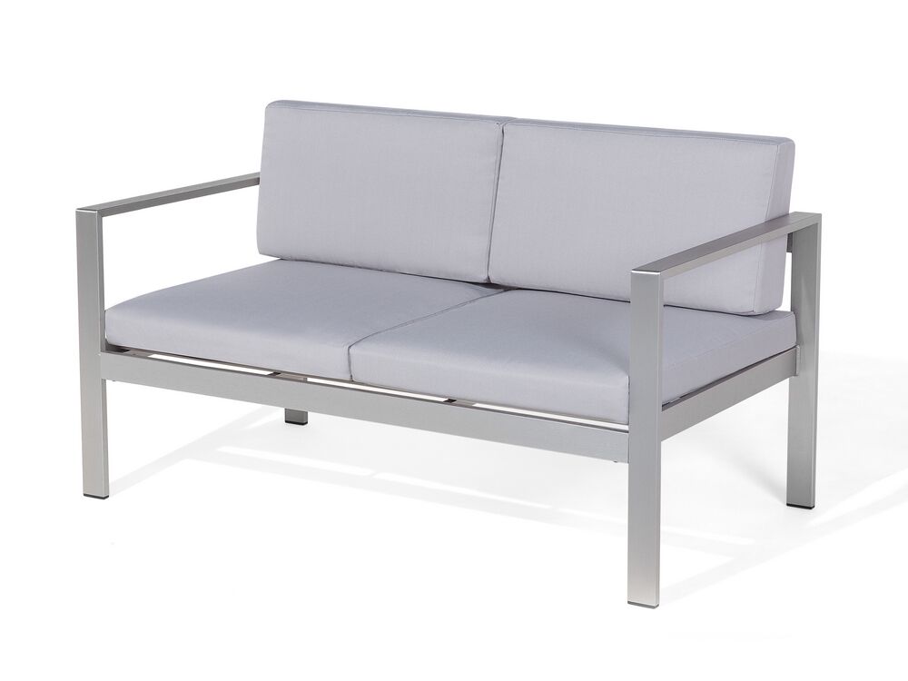 Salerno 4 Seater Aluminium Garden Sofa Set Light Grey