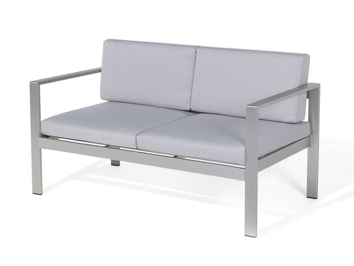 Salerno 4 Seater Aluminium Garden Sofa Set Light Grey