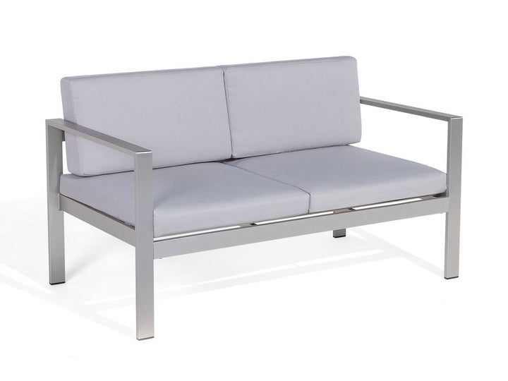 Salerno 4 Seater Aluminium Garden Sofa Set Light Grey