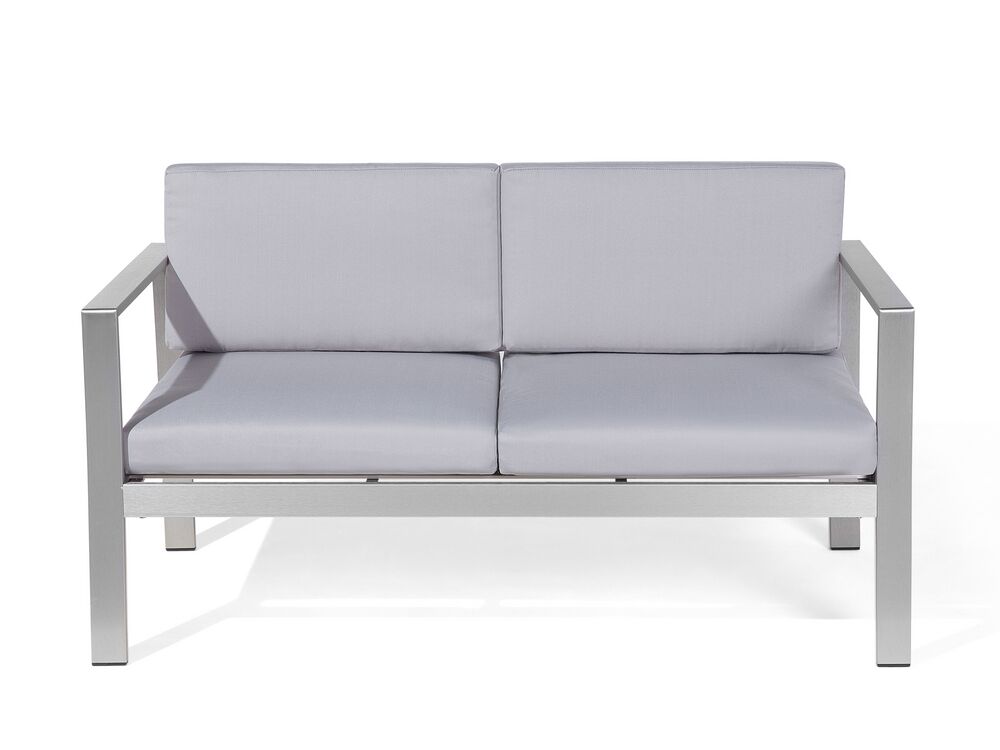 Salerno 4 Seater Aluminium Garden Sofa Set Light Grey