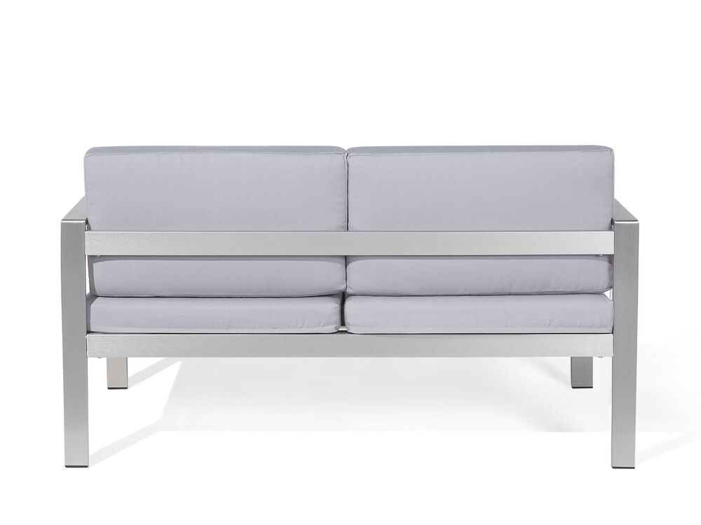 Salerno 4 Seater Aluminium Garden Sofa Set Light Grey