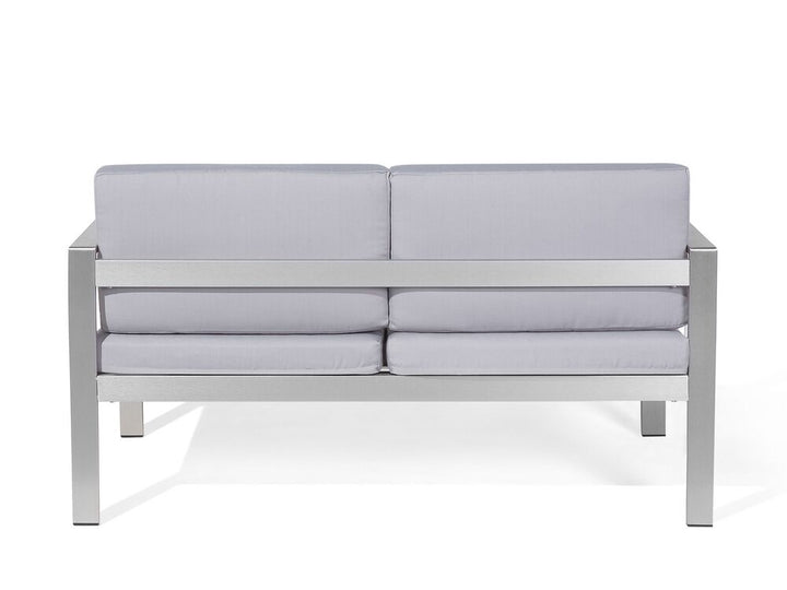 Salerno 4 Seater Aluminium Garden Sofa Set Light Grey