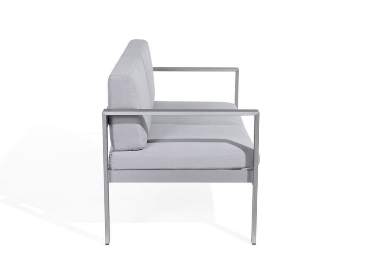 Salerno 4 Seater Aluminium Garden Sofa Set Light Grey
