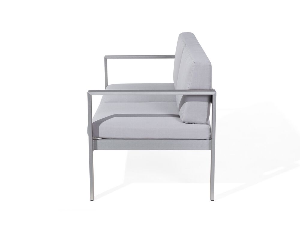Salerno 4 Seater Aluminium Garden Sofa Set Light Grey