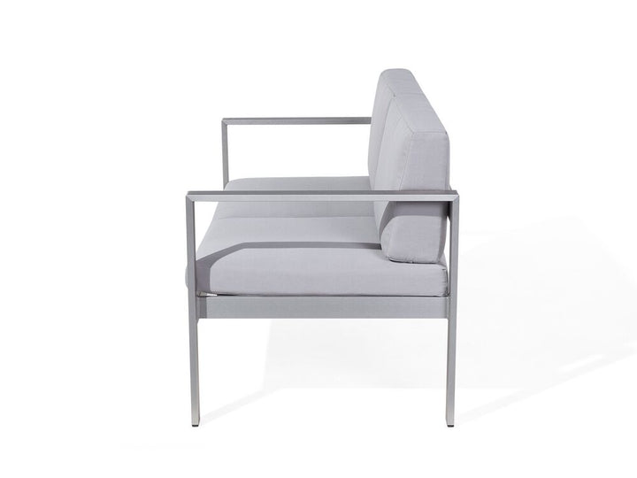 Salerno 4 Seater Aluminium Garden Sofa Set Light Grey