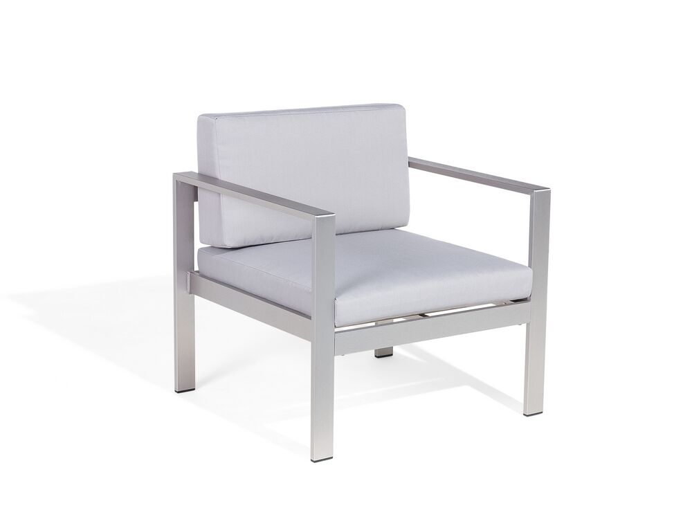 Salerno 4 Seater Aluminium Garden Sofa Set Light Grey