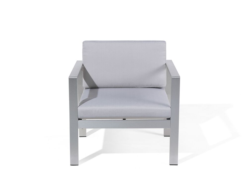 Salerno 4 Seater Aluminium Garden Sofa Set Light Grey