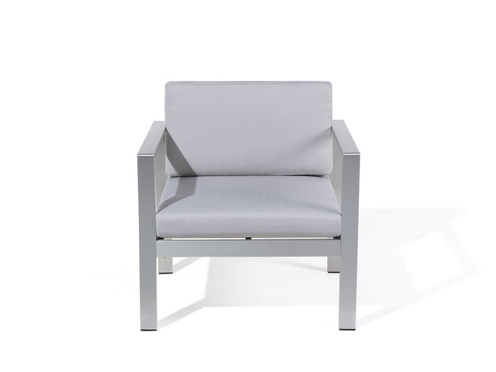 Salerno 4 Seater Aluminium Garden Sofa Set Light Grey