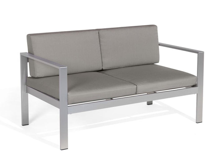 4 Seater Aluminium Garden Sofa Set Grey Salerno