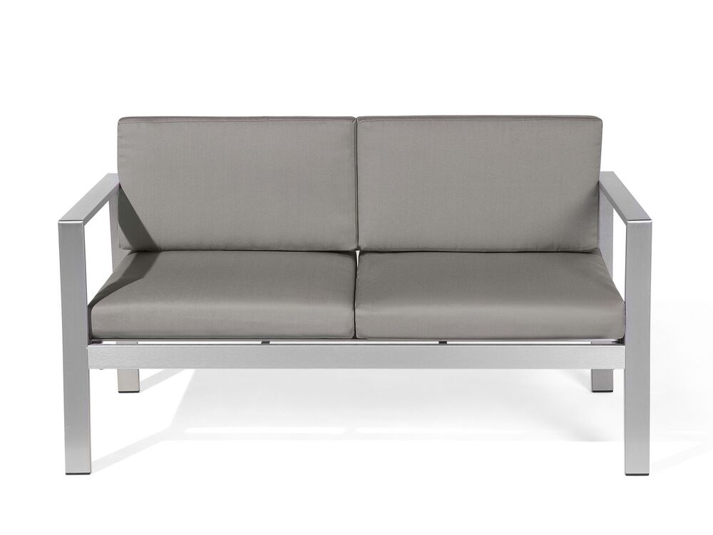 4 Seater Aluminium Garden Sofa Set Grey Salerno