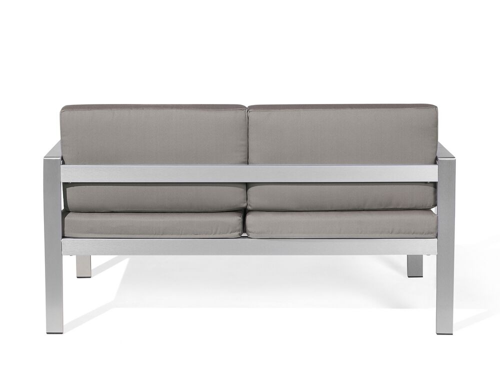 4 Seater Aluminium Garden Sofa Set Grey Salerno