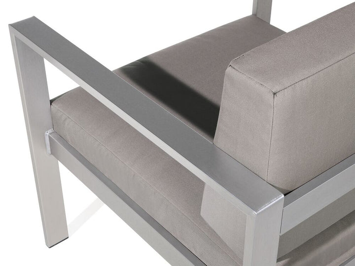 4 Seater Aluminium Garden Sofa Set Grey Salerno