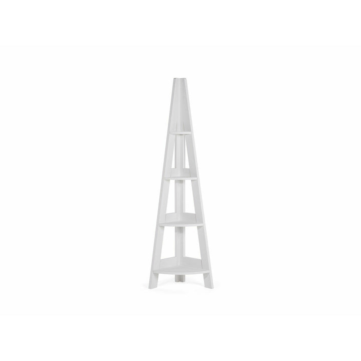 5 Tier Corner Ladder Shelf White Gianni