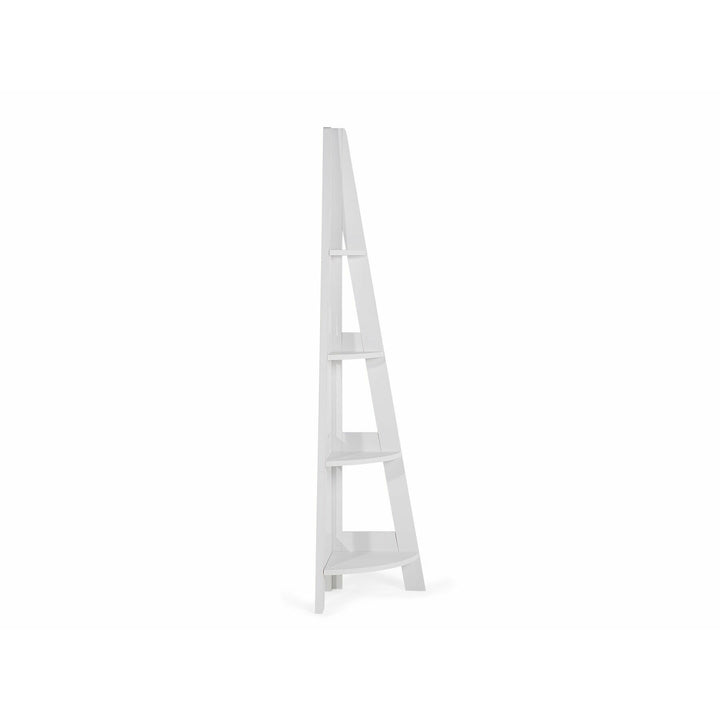 5 Tier Corner Ladder Shelf White Gianni