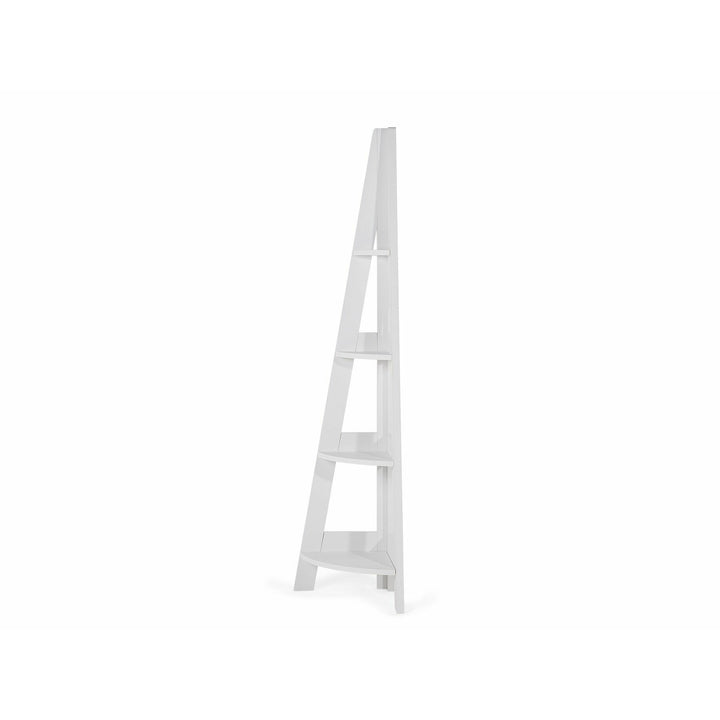 5 Tier Corner Ladder Shelf White Gianni