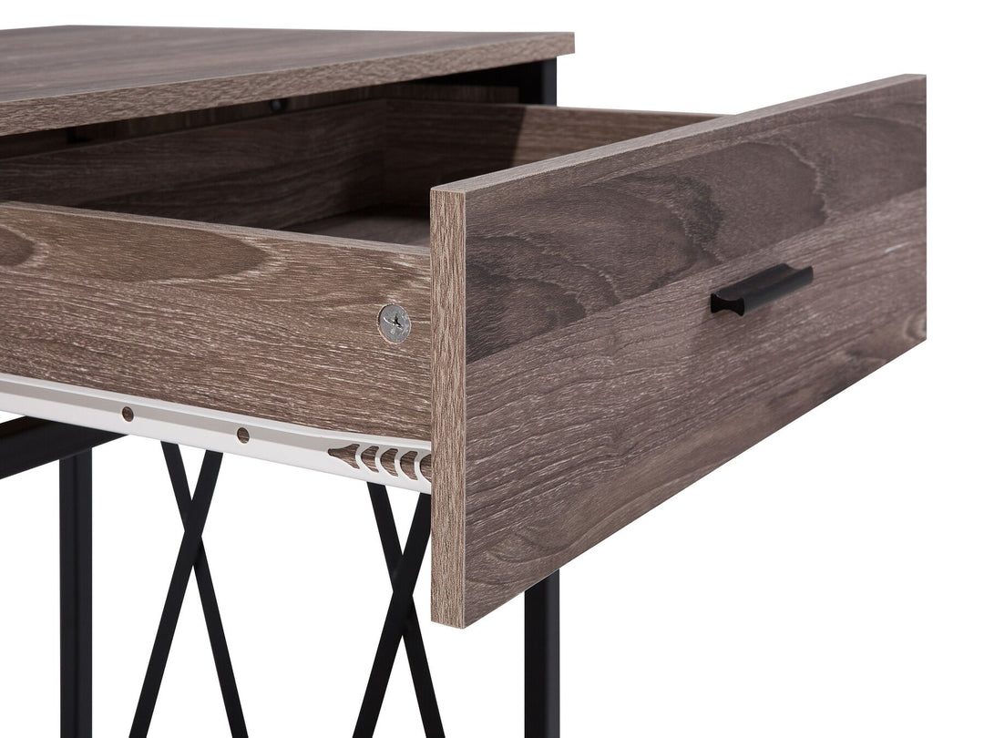 2 Drawer Console Table Wood with Black Terenig