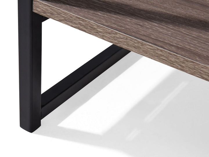 2 Drawer Console Table Wood with Black Terenig