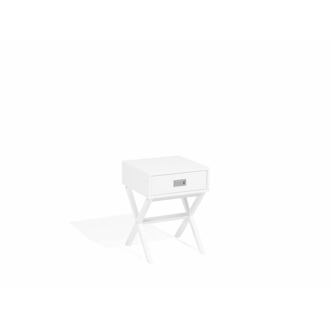 Nadeau 1 Drawer Bedside Table White