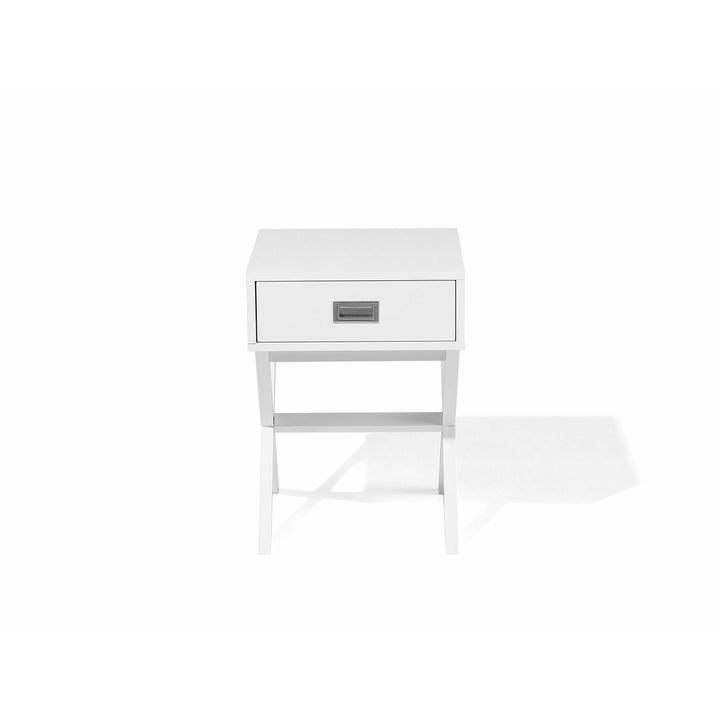 Nadeau 1 Drawer Bedside Table White