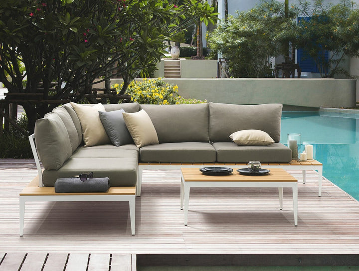 Pasitano Left Hand 5 Seater Garden Corner Sofa Set 