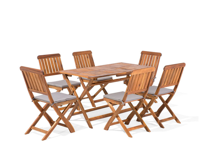 6 Seater Acacia Wood Garden Dining Set Cento