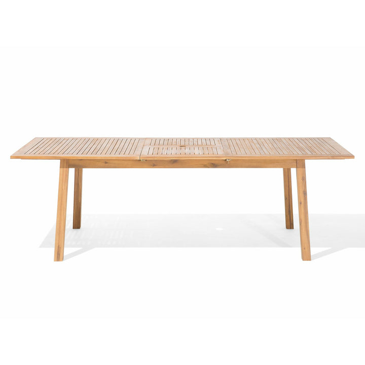 Extending Acacia Garden Table 180/240 x 100 cm Light Wood Cesana