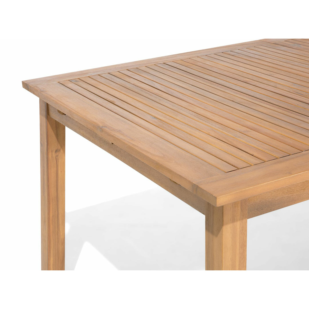 Extending Acacia Garden Table 180/240 x 100 cm Light Wood Cesana