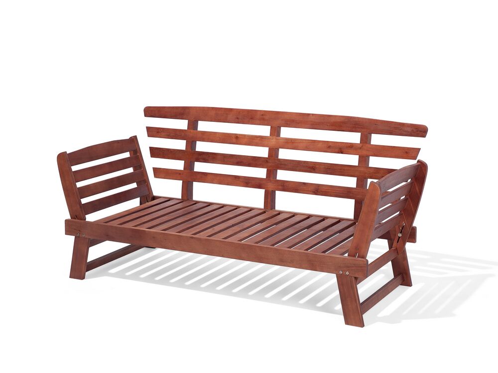 Bench with Cushion Wood 210 cm Dark Brown Portici