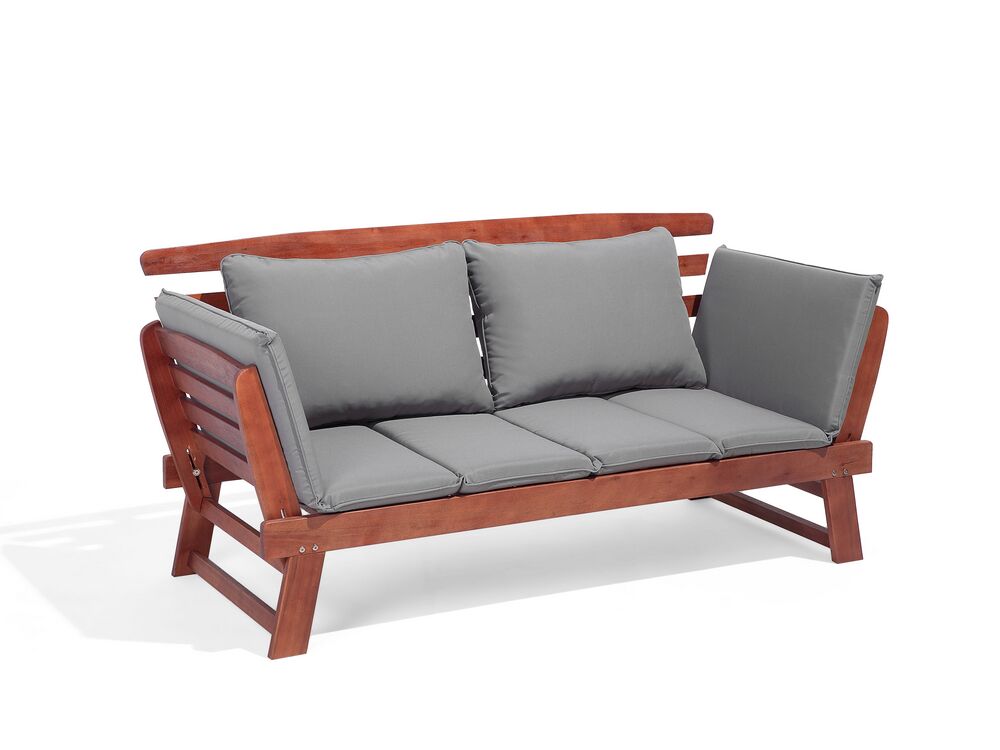 Bench with Cushion Wood 210 cm Dark Brown Portici