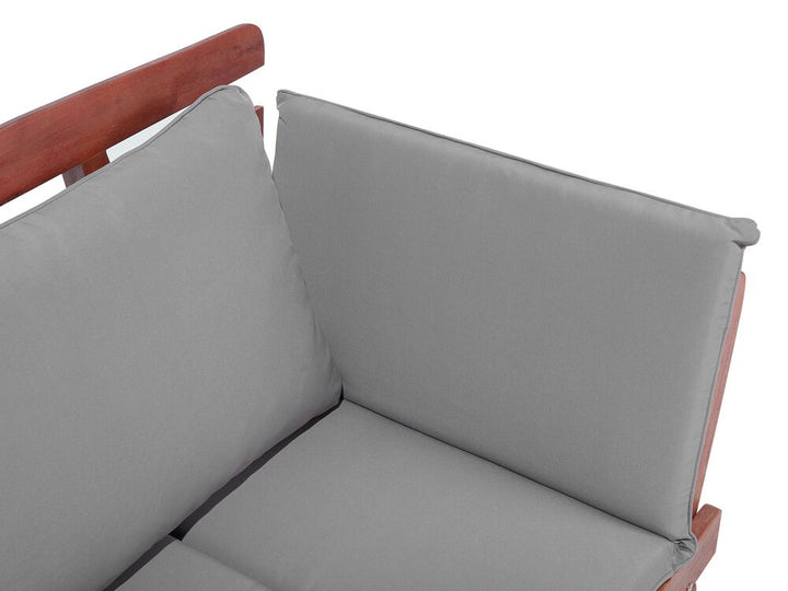 Bench with Cushion Wood 210 cm Dark Brown Portici