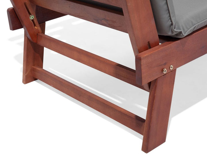 Bench with Cushion Wood 210 cm Dark Brown Portici