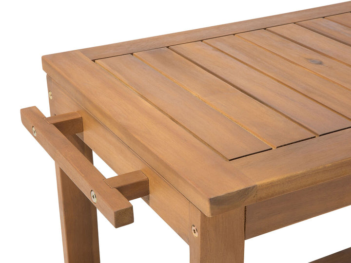 Sassari 6 Seater Acacia Wood Garden Dining Set with Trolley